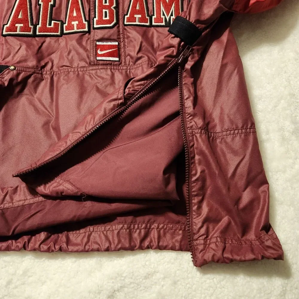 Vintage 90s Nike Team Sports Alabama Crimson Tide Windbreaker Jacket Mens Medium